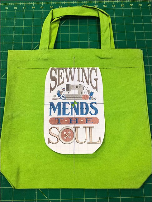 Needle and Thread embroidered tote project