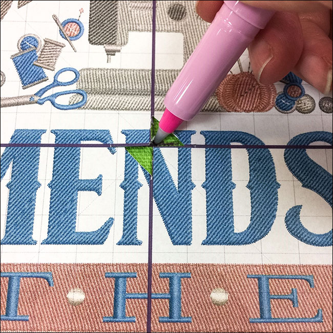 Needle and Thread embroidered tote project