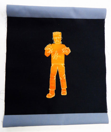 Halloween Couture machine embroidery quilt project