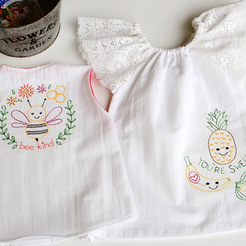 DIY Embroidered Flour Sack Dress