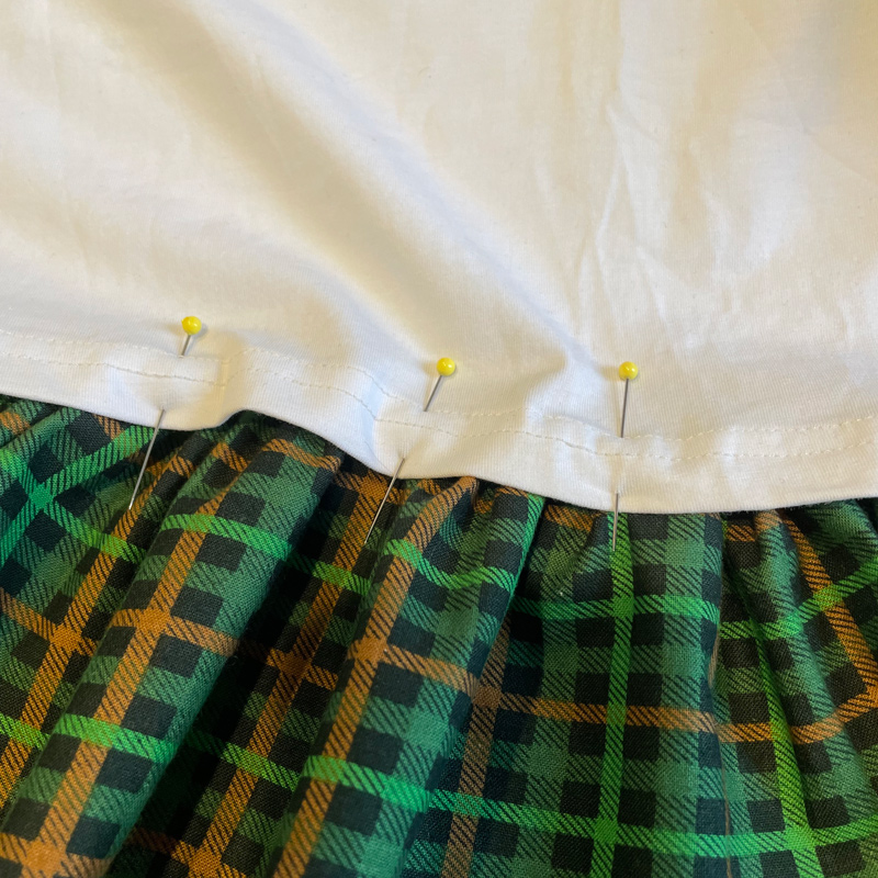 Leprechaun Applique T-Shirt pin ruffle