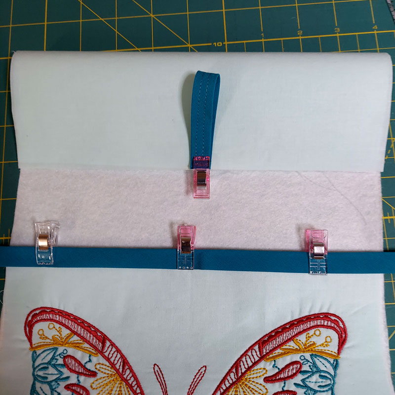 Embroidered Tablet Case add button loop