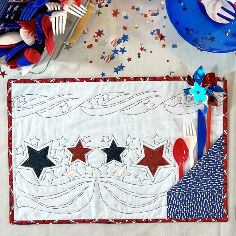 Stars and Stripes Quilted Placemats
