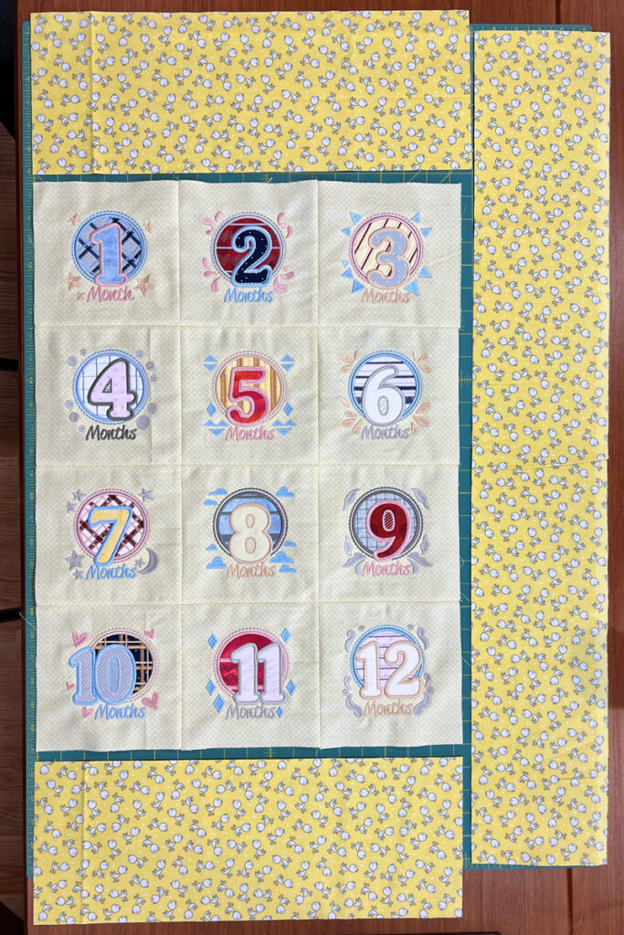 Baby Month Photo Blanket quilt border fabric