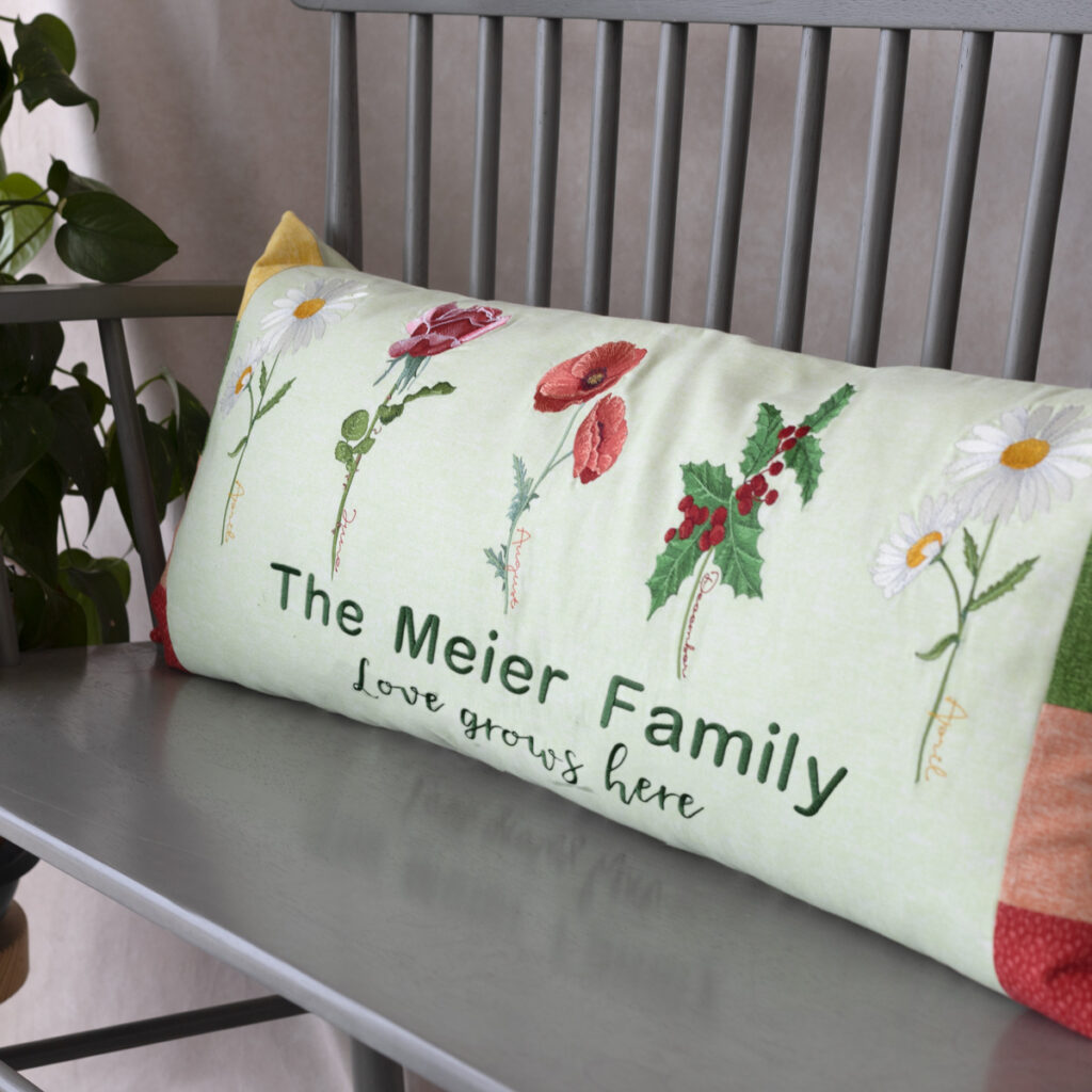 Floral Family Bench Pillow
