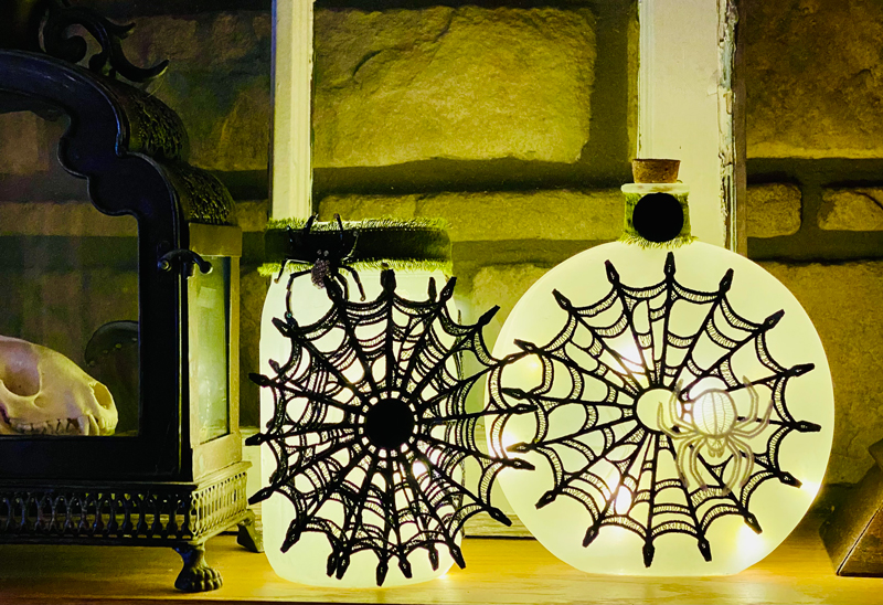 Spiderweb Lace Halloween Decor finished glow in the dark home decor