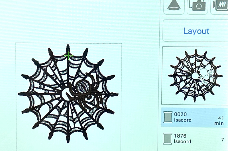 Spiderweb Lace Halloween Decor stitch design