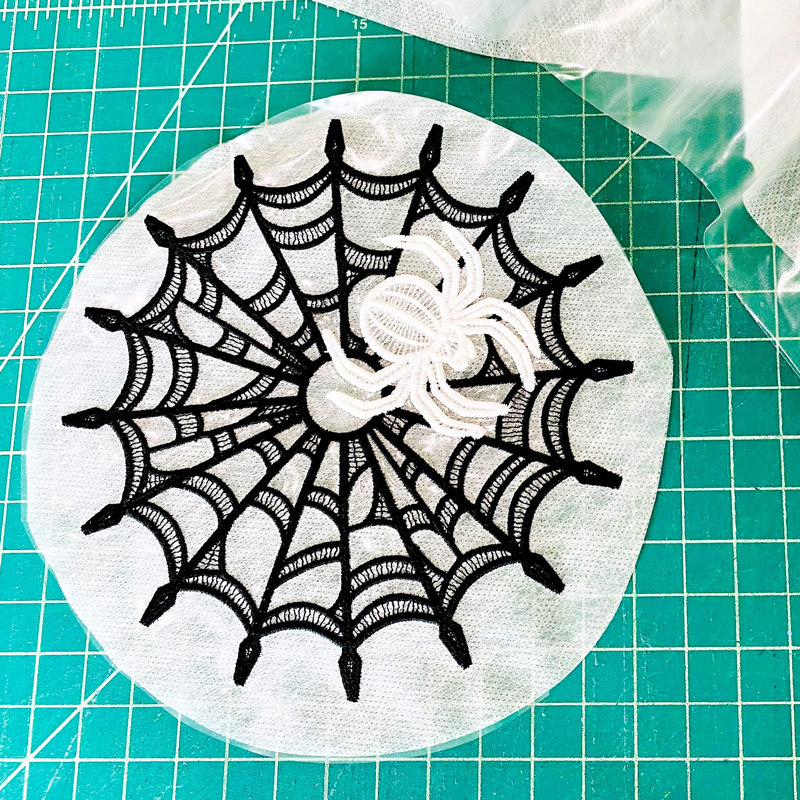 Spiderweb Lace Halloween Decor trim stabilizer