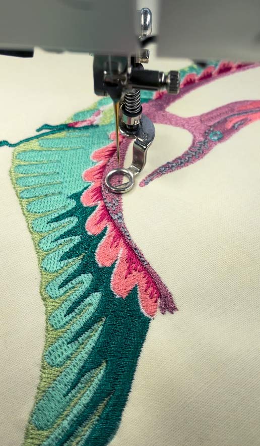 Adding Embroidery to a Lamp stitch design

